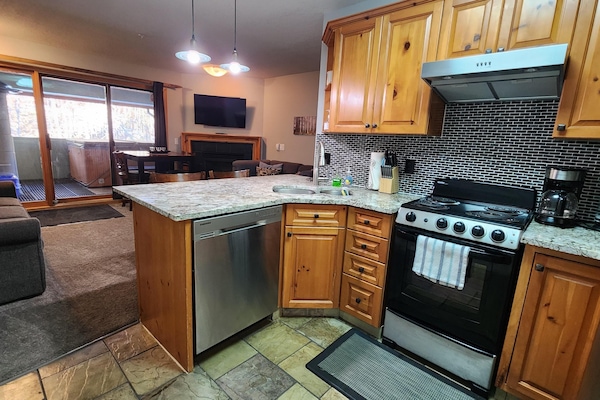 Open plan fully fitted kitchen