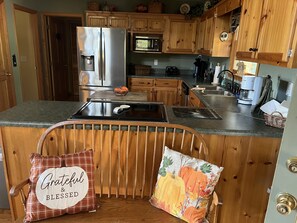 Fridge, microwave, oven, stovetop - Happy Top Hideaway with Gorgeous Views!  (Hiawassee)