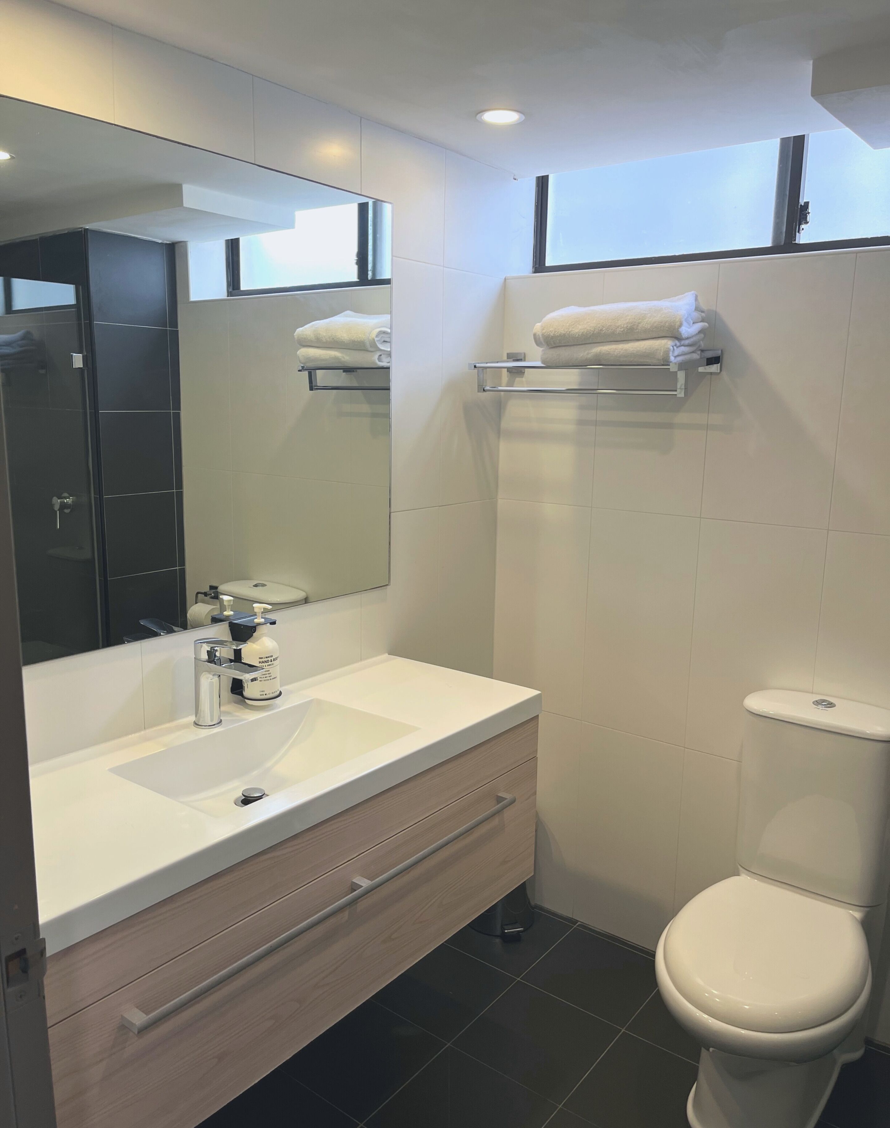 superior twin room | bathroom | shower, rainfall showerhead, free toiletries, hair dryer