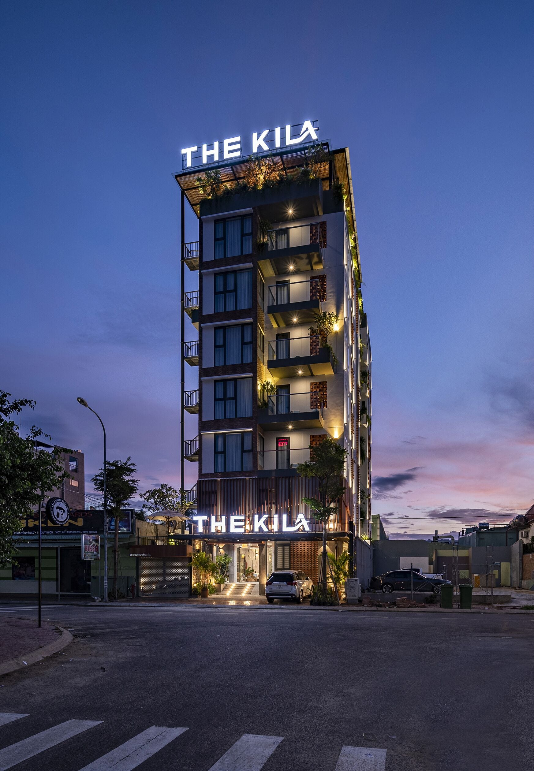 Front of property – evening/night