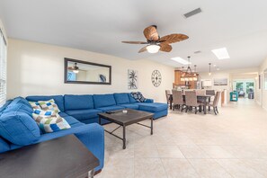 Smart TV, fireplace, video games