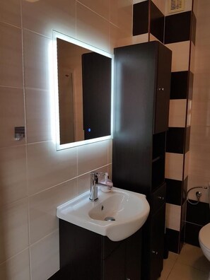 Apartment | Bathroom | Shower, towels, soap, toilet paper