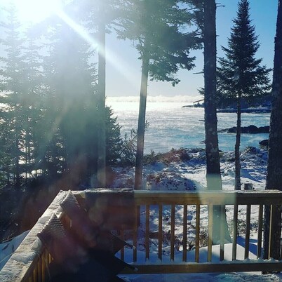 Private Hot Tub Oceanfront Tiny Home 