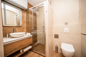 Secador de pelo, jabón, shampoo