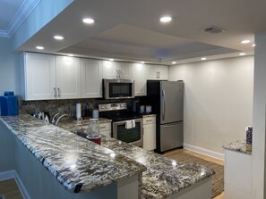 Fridge, microwave, freezer