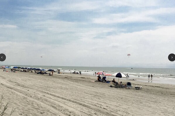 Na praia