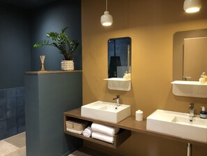Shower, hair dryer, towels, toilet paper - Maison D'exception Climatisée en Périgord Noir-piscine Privée (Sergeac)