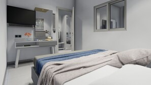 Deluxe Quadruple Room, 2 Bedrooms | Iron/ironing board, free WiFi, bed sheets - Amnissos Residence (Rethymno)