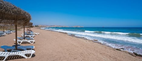 Vlak bij het strand