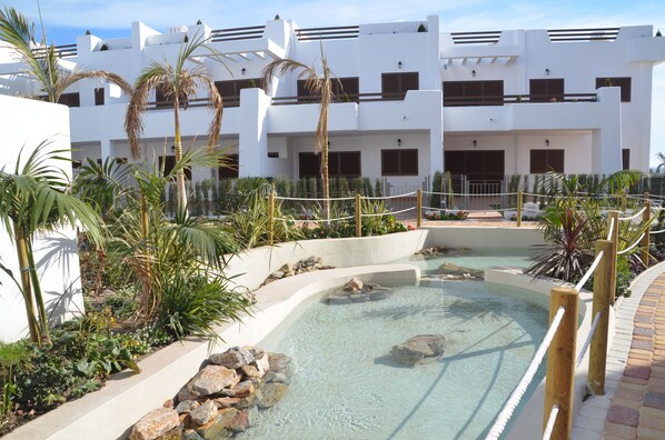 Outdoor pool, a heated pool