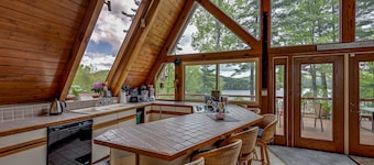 Cashiers, Lake Glenville, 3 Acres 500ft Private Beach & Dock, sleeps14,Mt View