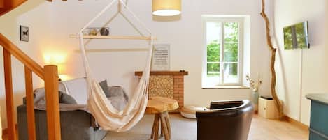 Télévision, lecteur de DVD, livres