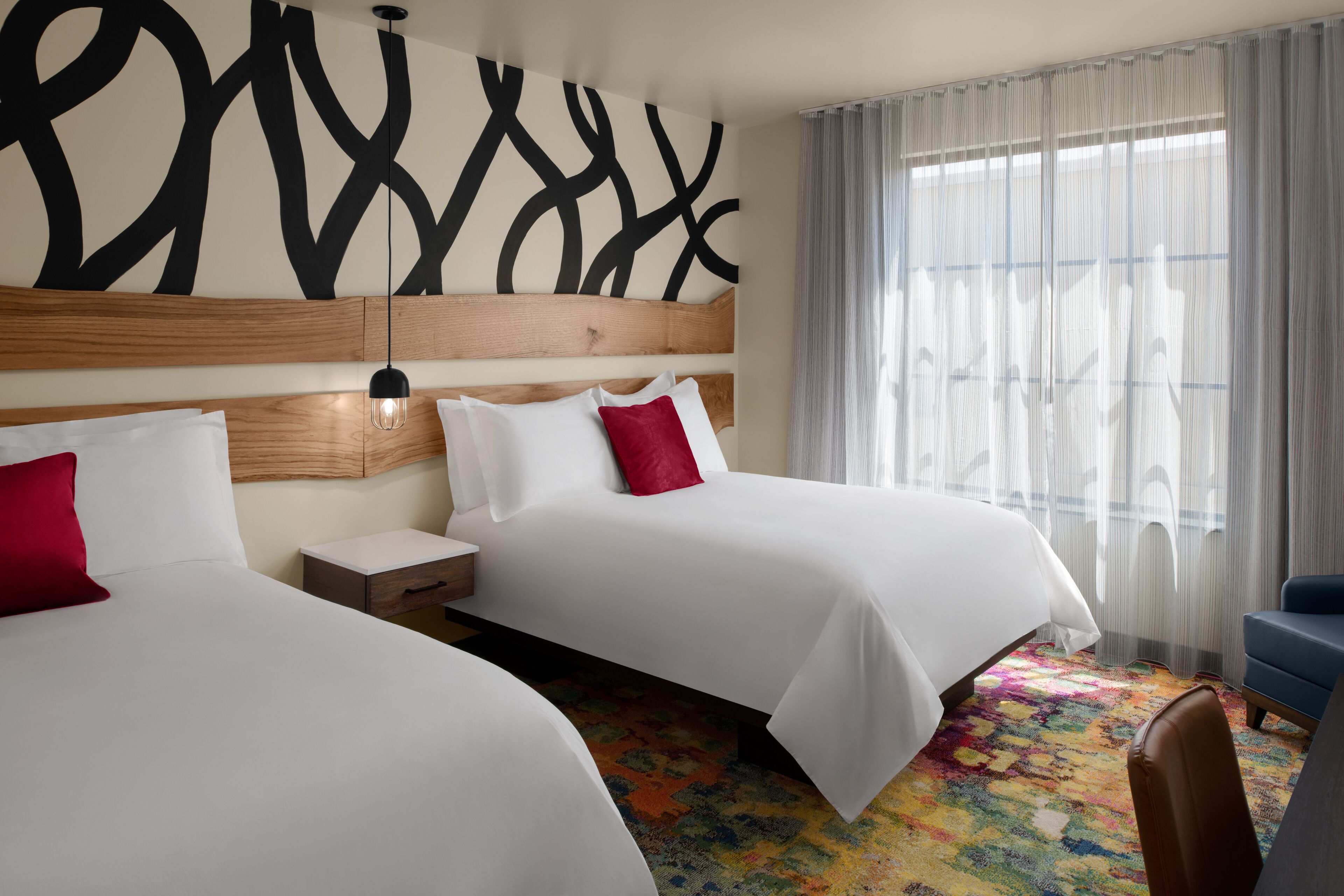 deluxe room, 2 queen beds (double  queen) | egyptian cotton sheets, premium bedding, pillow-top beds, in-room safe