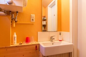 Shower, towels - Holiday Apartment "Faden" in the Center of Konstanz with Wi-Fi (Konstanz)