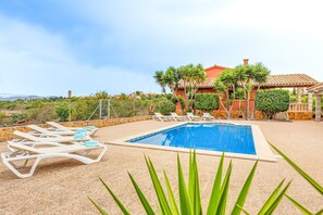 Pool - Villa Sa Tanca with Sea & Mountain Views, Wi-Fi, Pool & Garden (Pórtol)