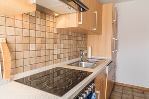 Fridge, oven, stovetop, dishwasher