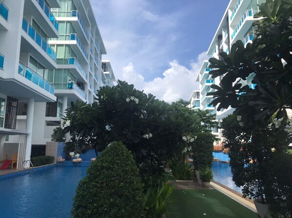 Indoor pool, outdoor pool
