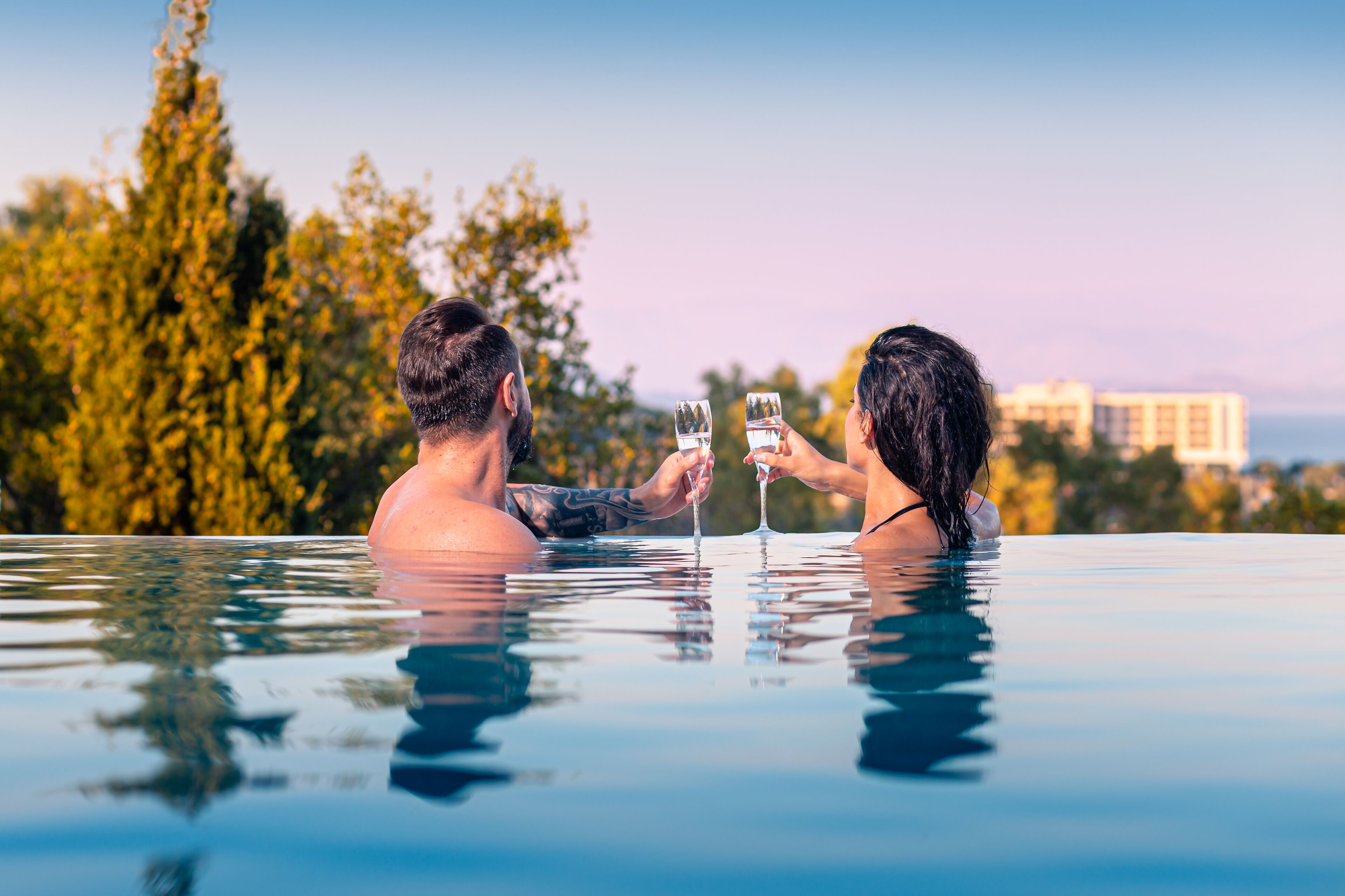 Outdoor pool, a heated pool