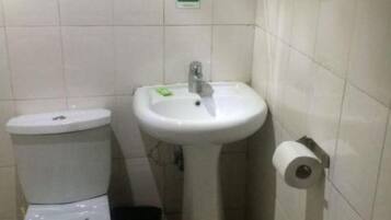 Shower, rainfall showerhead, towels