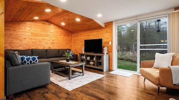 Smart TV, fireplace, Netflix, streaming services
