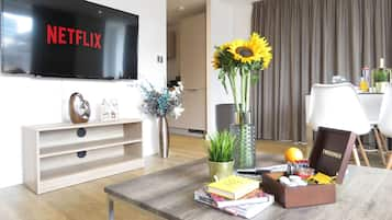 One Bedroom with Views | Living area | LCD TV, Netflix, streaming services