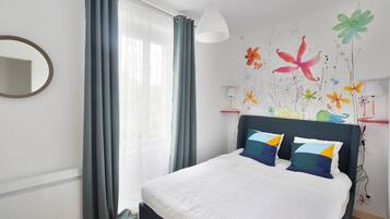 1 chambre, fer et planche Ă repasser, Wi-Fi gratuit, draps fournis