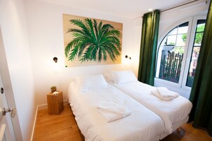 Apartamento estándar, baño privado (4/6 p. rez de jardin) | 1 dormitorio y sistema de insonorización