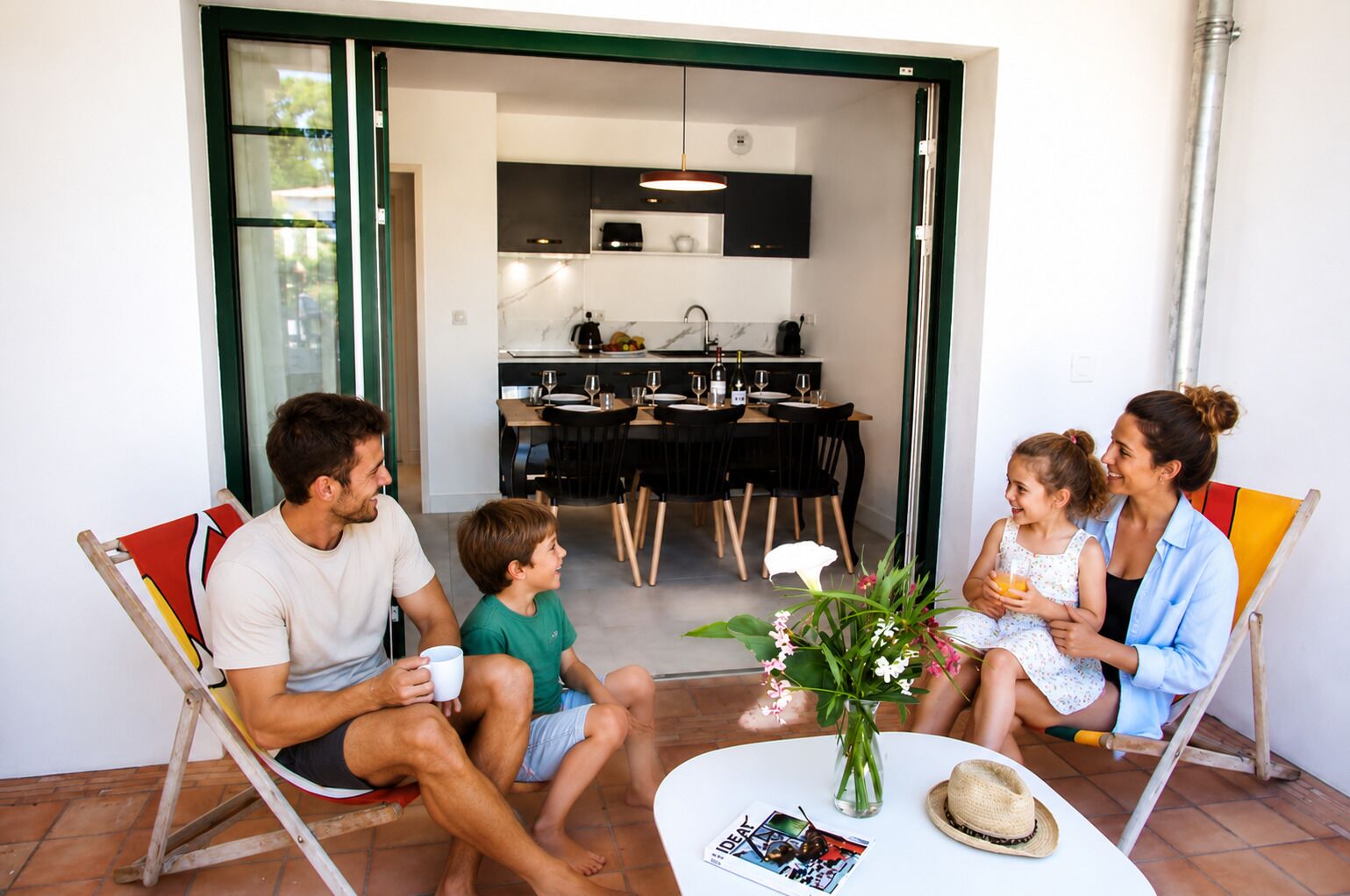 Appartement Design, vue jardin (Marens - 4.6pers) | Terrasse/Patio