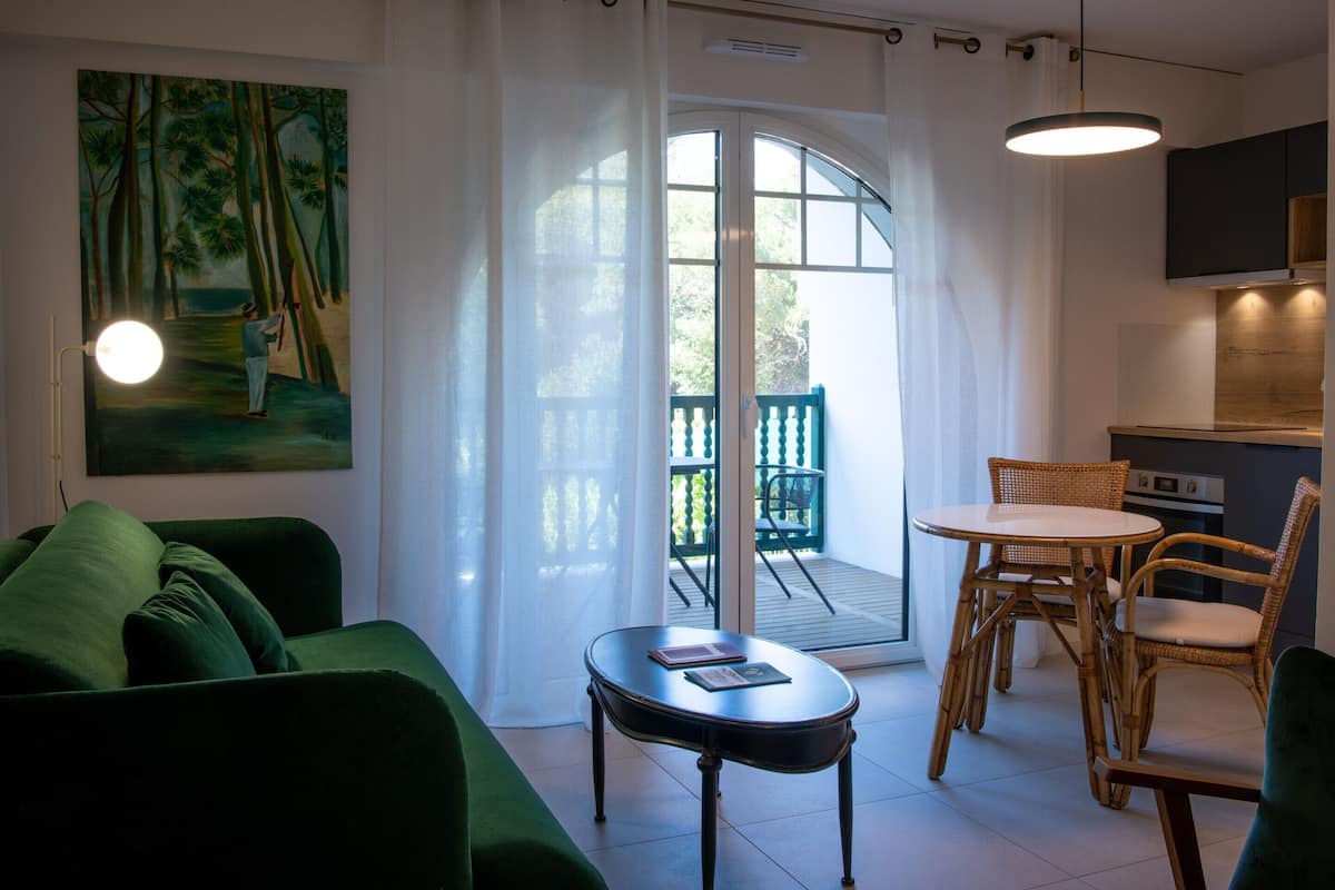 Estúdio conforto, vista para o jardim (Canelon - 2 pers) | 1 quarto, quartos à prova de som