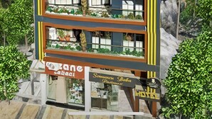 A multi-story building with the name "BLACK LAKE" prominently displayed at the top.