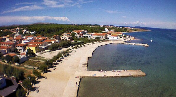 Beach nearby, sun-loungers