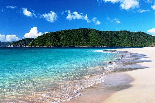 Sun-loungers, beach towels