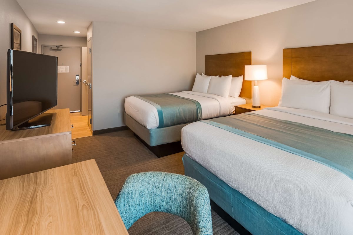 1 bedroom, desk, laptop workspace, iron/ironing board