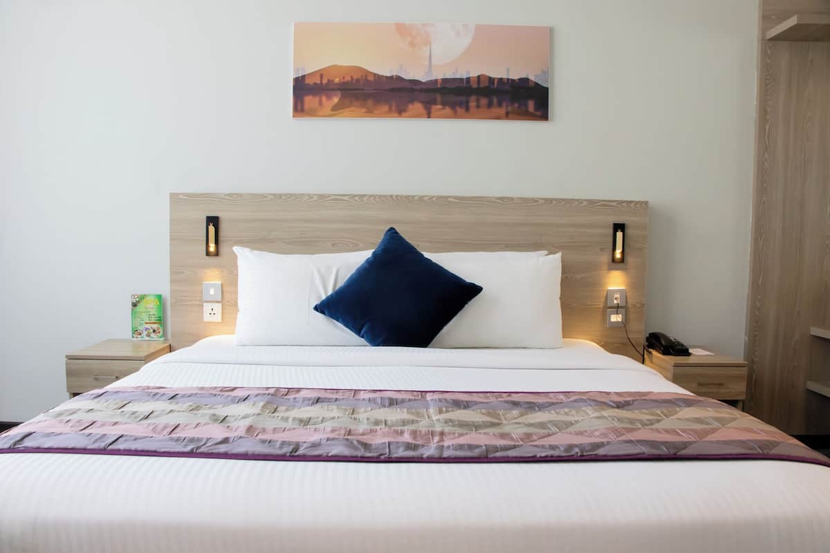 Habitación Deluxe doble, 1 cama doble | 1 dormitorio, minibar, cortinas opacas y sistema de insonorización