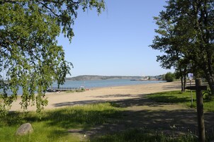 On the beach, beach volleyball