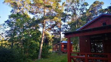 Ferienhütte (4-bäddar) | Blick auf den Garten