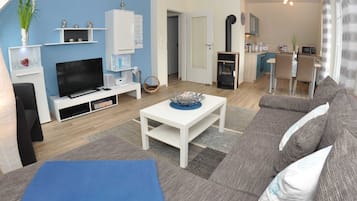 Télévision, cheminée