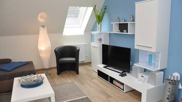 Télévision, cheminée