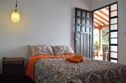 Room-balconies of the Casona Hostel