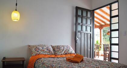 Room-balconies of the Casona Hostel