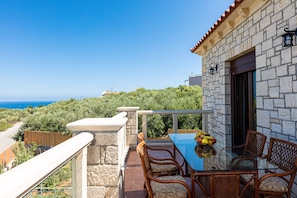 Outdoor dining - Stone Built villa with private pool offering a peaceful setting (RETHYMNO)