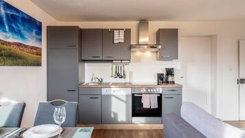 Fridge, oven, stovetop, dishwasher