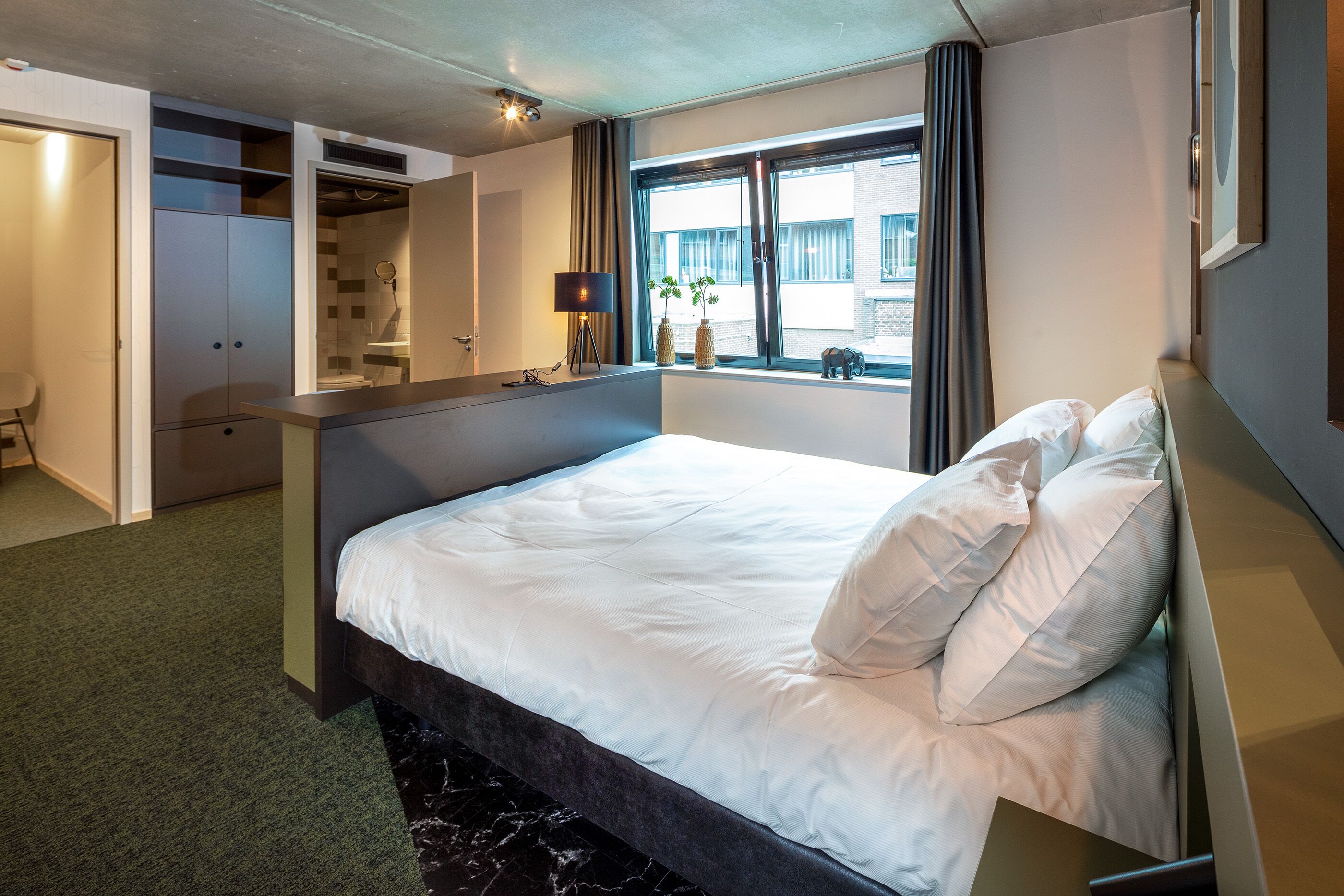 family room | blackout curtains, soundproofing, free wifi, bed sheets