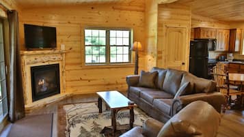 Smart TV y chimenea