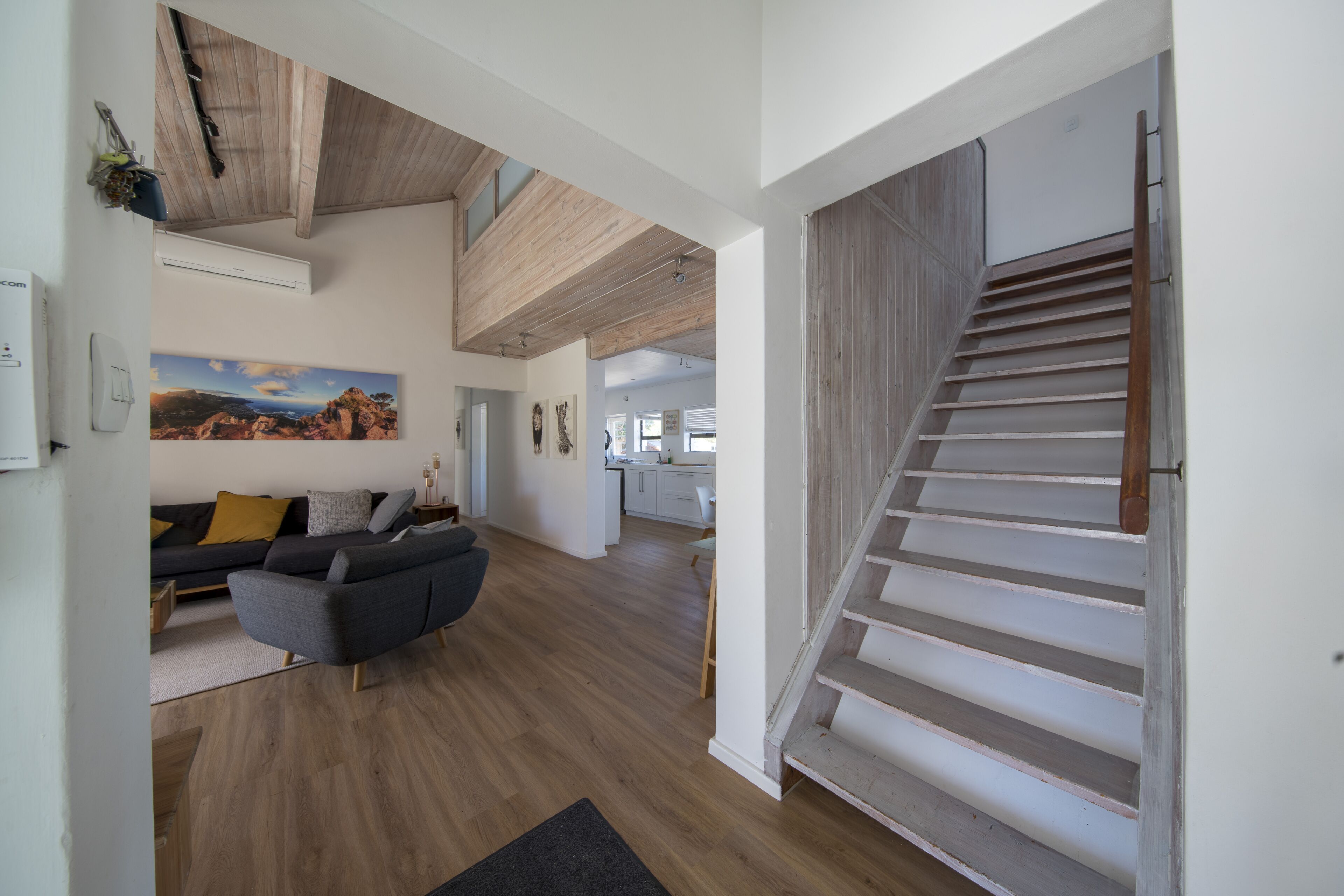 Smart TV, fireplace, DVD player, books