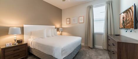 4 bedrooms, in-room safe, iron/ironing board, WiFi