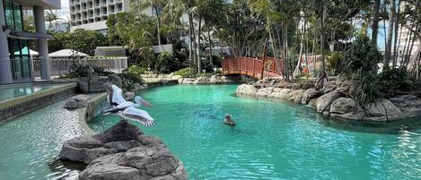 Indoor pool, outdoor pool