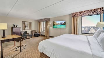 Herbergi - 1 stórt tvíbreitt rúm - reyklaust | Skrifborð, vinnuaðstaða fyrir fartölvur, myrkratjöld/-gardínur