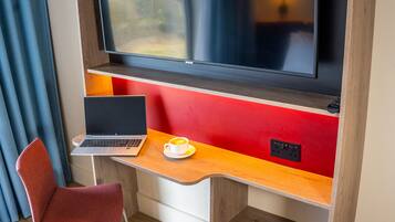 Premium bedding, memory-foam beds, in-room safe, desk