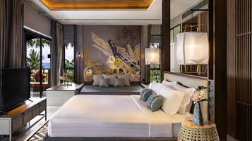 Suite Deluxe, 1 llit de matrimoni gran i sofà llit | Roba de llit d'alta qualitat, minibar i decoració individual